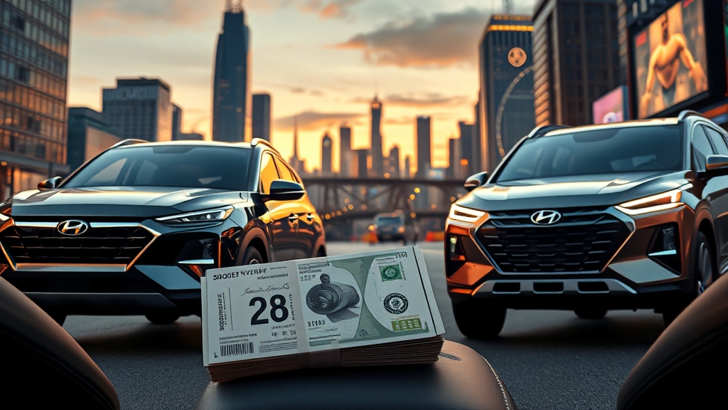 2026 싼타페 & 투싼 가격 상세 정보 (realistic 스타일)