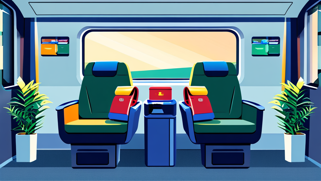 KTX vs SRT 특실: 좌석과 편의시설 비교 (illustration 스타일)