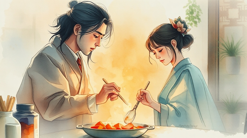 요리와 폭군의 변화 (watercolor 스타일)