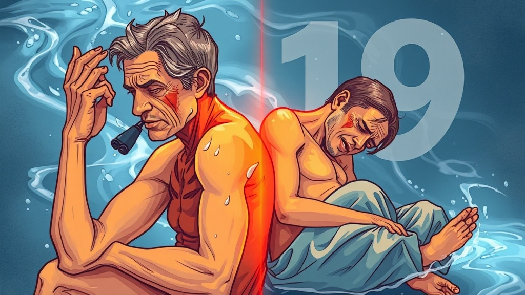 더위 먹음 vs 열병: 초기 증상 구별법 (illustration 스타일)