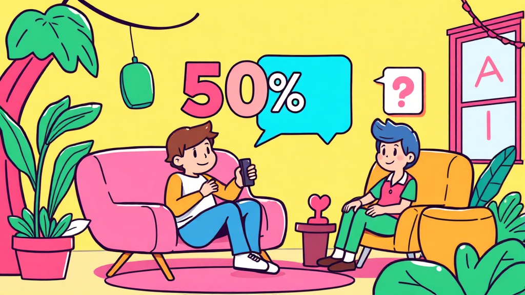 50% 할인 혜택 활용법 (cartoon 스타일)