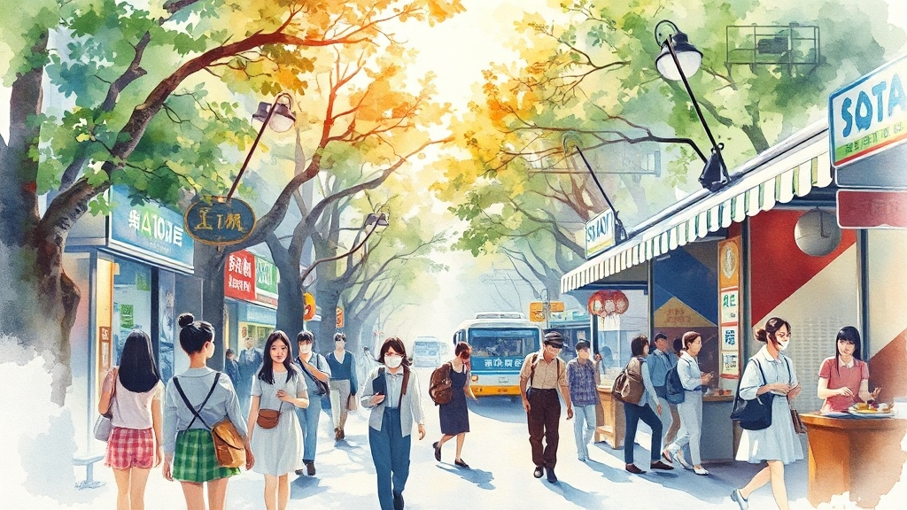 식사동 구제거리 주변 정보 (watercolor 스타일)