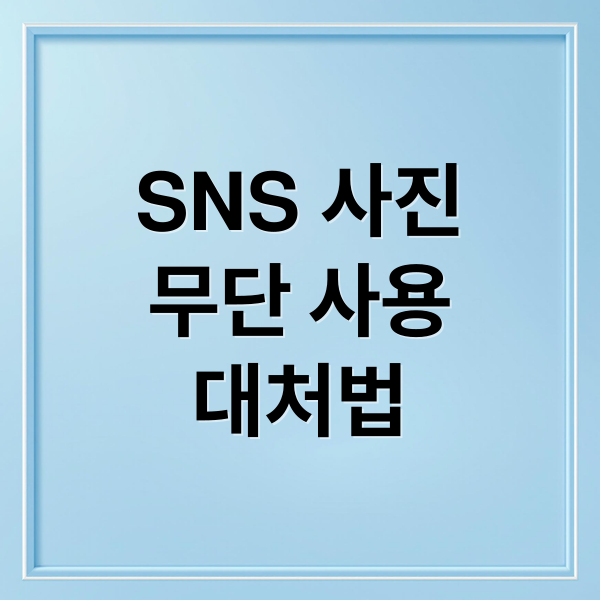 SNS 사진
무단 사용
대처법 (SNS 사진 무단 사용)