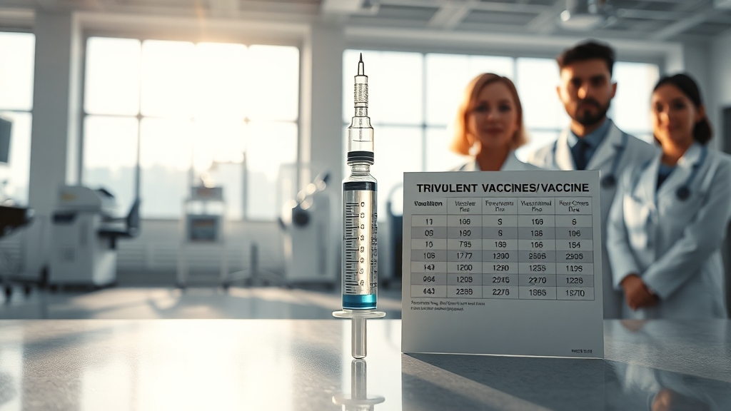 독감 백신 가격: 3가 vs 4가 비교 (realistic 스타일)