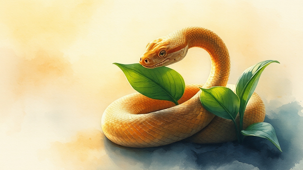 뱀 꿈, 무엇을 의미할까? (watercolor 스타일)