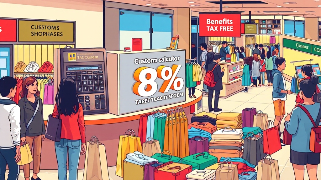 관세가 제품 가격에 미치는 영향 (cartoon 스타일)