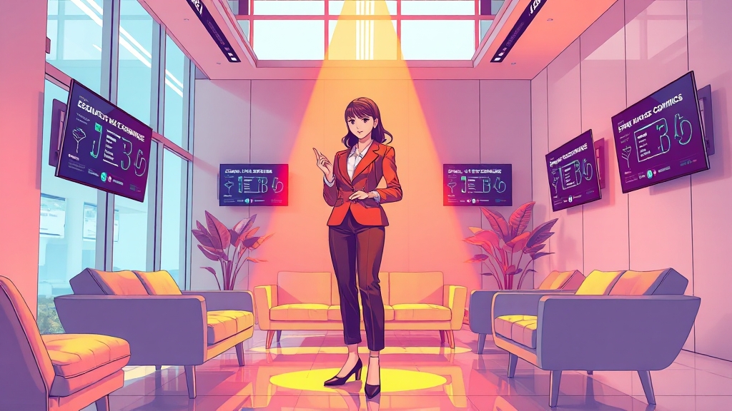 이직확인서 처리 방법 및 고용센터 방문 시 주의사항 (illustration 스타일)