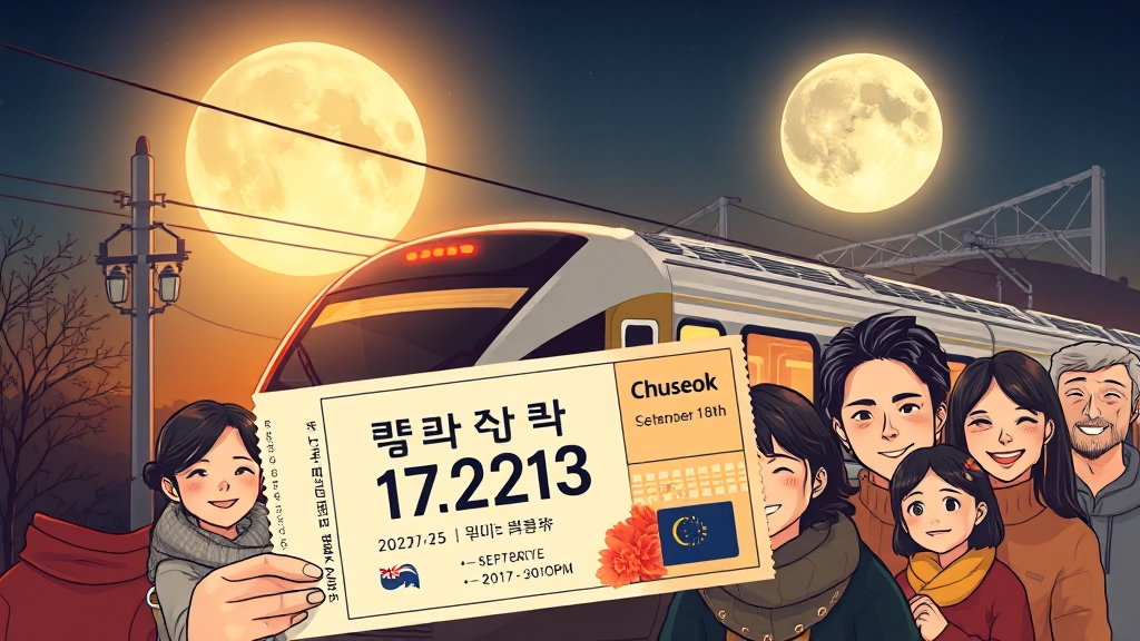 추석 특별수송 기간 (illustration 스타일)