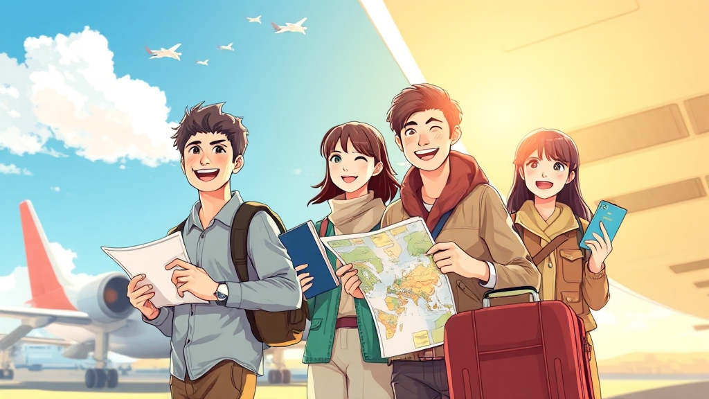 추석 연휴 해외여행, 성공적인 계획 팁 (illustration 스타일)