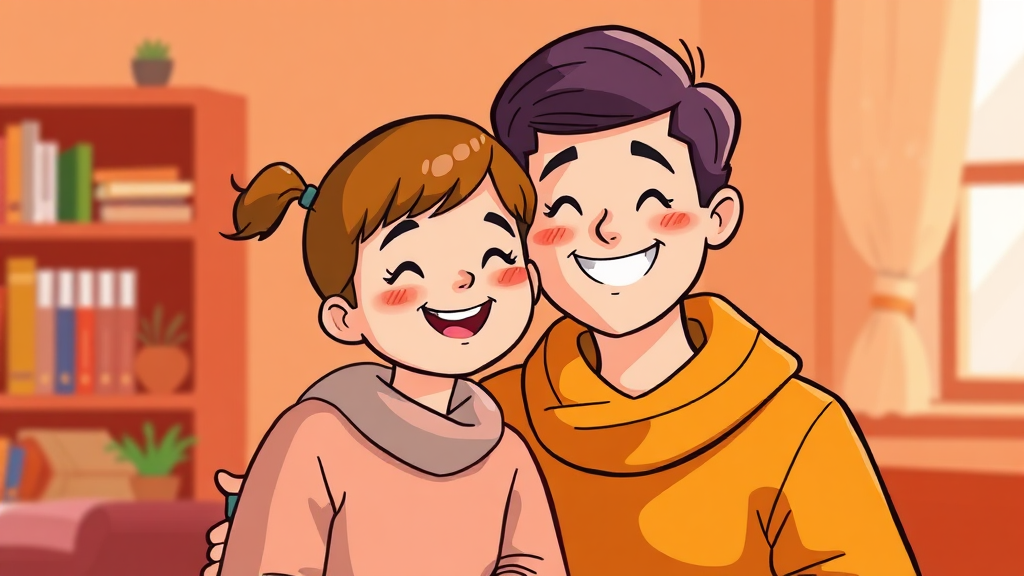 교육 및 돌봄 지원 (cartoon 스타일)