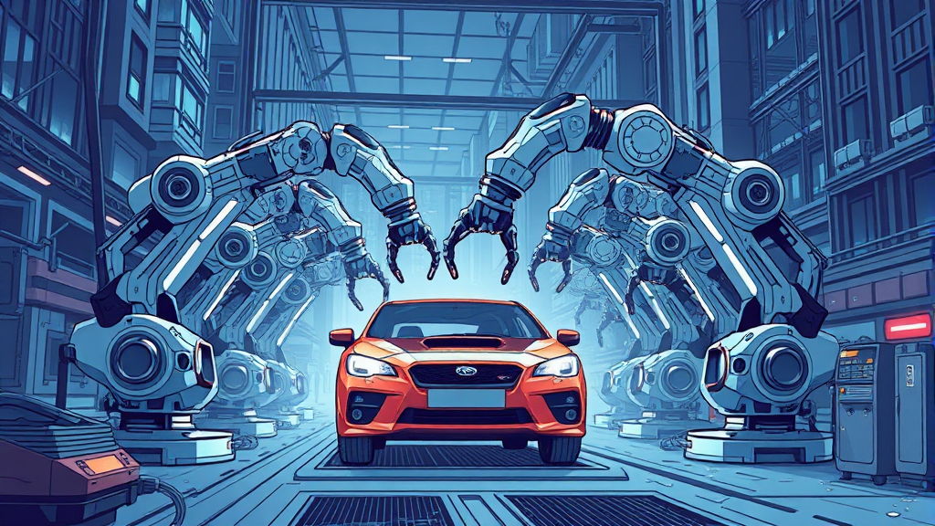 자동차 산업 변화 (illustration 스타일)