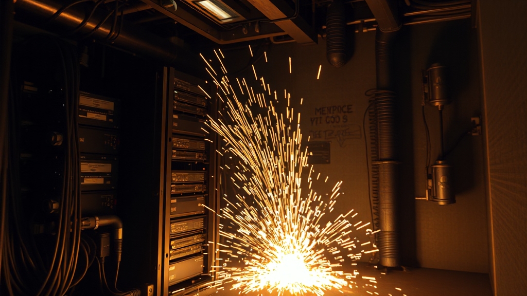 화재 원인 심층 분석: 배터리 교체 중 발화 (realistic 스타일)