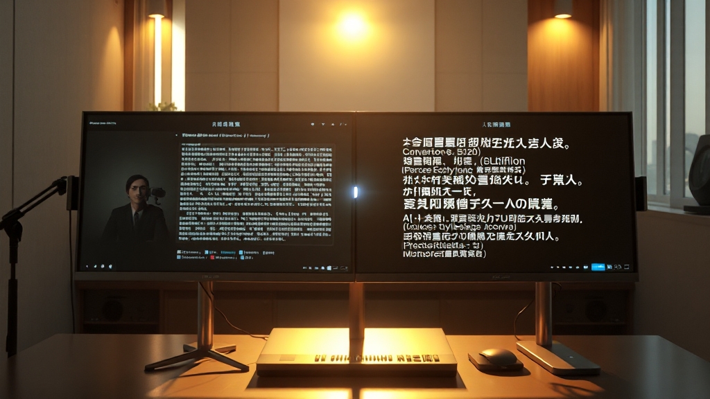 AI 자막 기술 원리 (realistic 스타일)