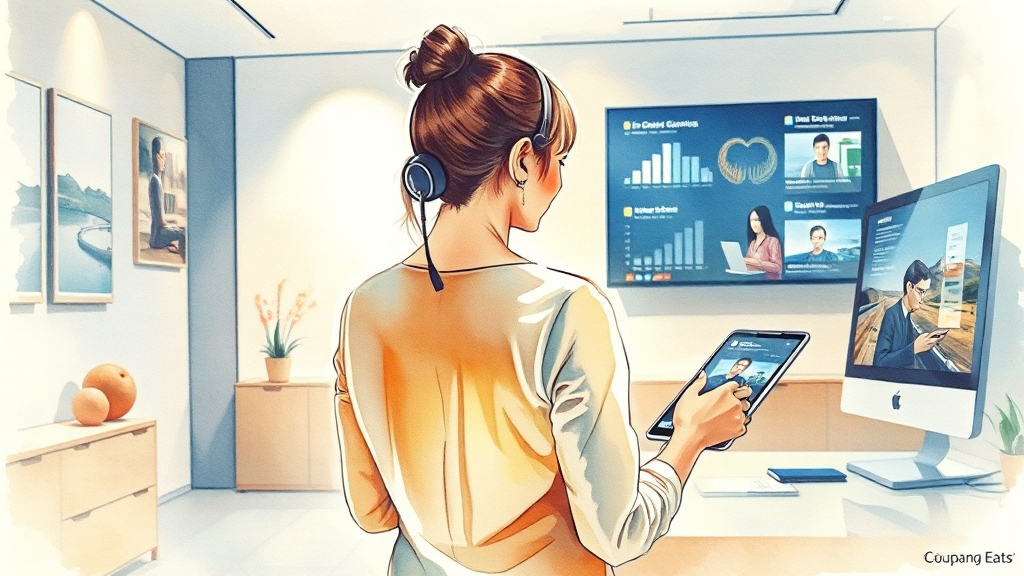 쿠팡이츠 고객센터 정보 총정리 (watercolor 스타일)