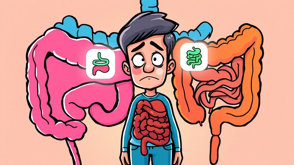 크론병, 다른 질환과 어떻게 다를까요? (cartoon 스타일)