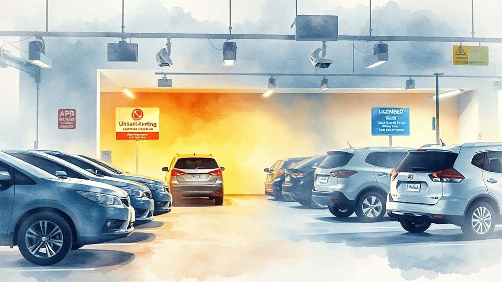 무허가 업체 주의! 안전 이용법 (watercolor 스타일)