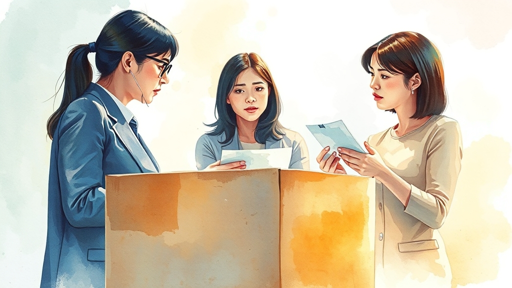 배송 관련 문의 해결 (watercolor 스타일)