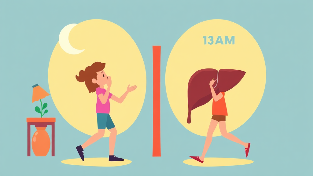 간 건강 지키는 생활 습관과 주의사항 (cartoon 스타일)