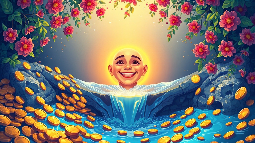 소변 꿈과 재물운 (illustration 스타일)