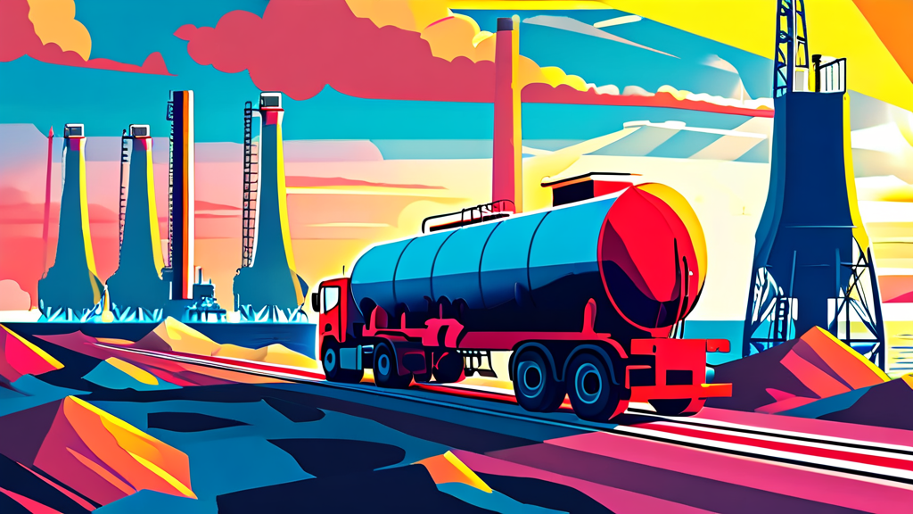 에너지 시장의 핵심, 호르무즈 해협과 유가 변동 (cartoon 스타일)