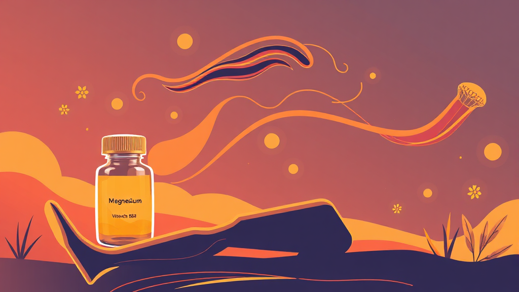 마그네슘 흡수율 UP 꿀팁🍯 (illustration 스타일)