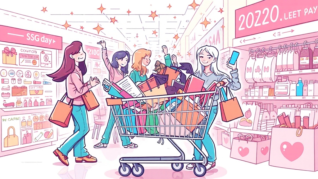 쓱데이 쇼핑, 이렇게 하면 성공! (illustration 스타일)