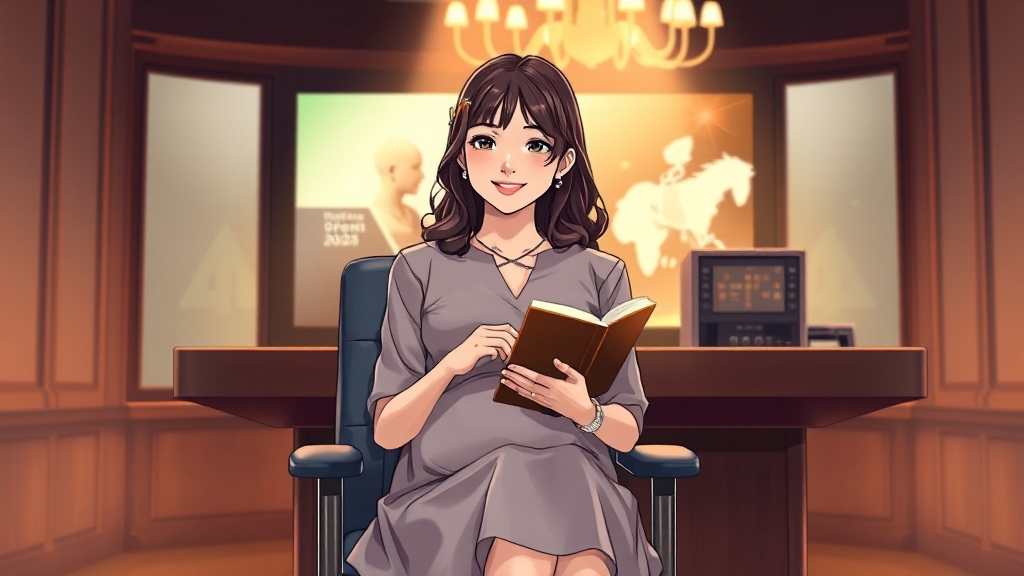 김수지 아나운서, 임신 소식 (illustration 스타일)
