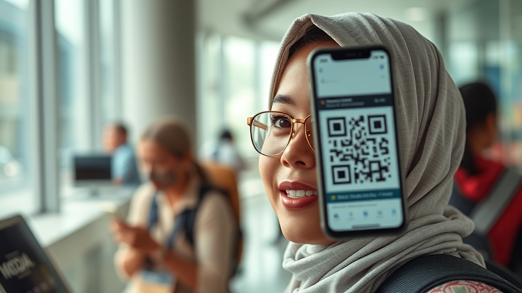 MDAC 제출 및 QR 코드 확인법 (realistic 스타일)