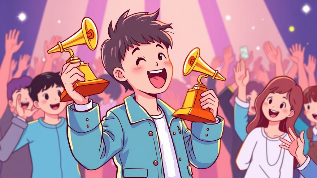 결론: K팝의 밝은 미래 (cartoon 스타일)