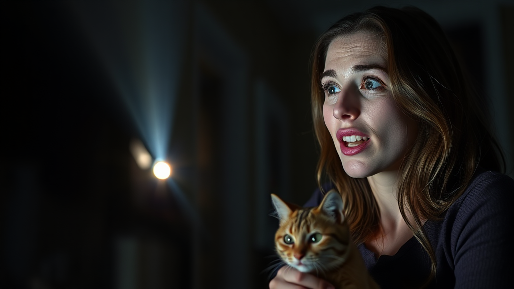 고양이 실종 시, 초기 대응이 중요! (realistic 스타일)