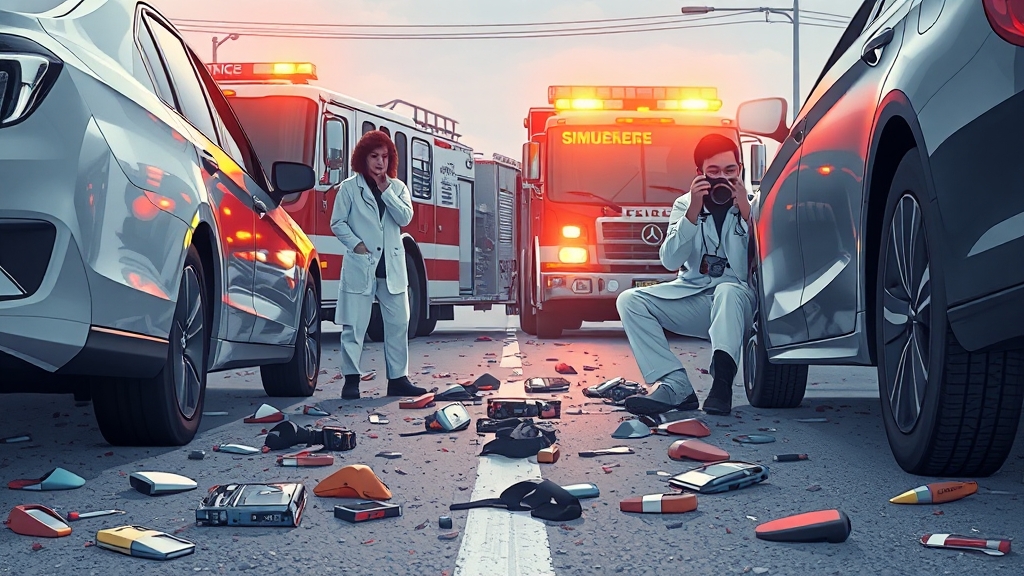 사고 시 대처 및 긴급출동 활용 (illustration 스타일)