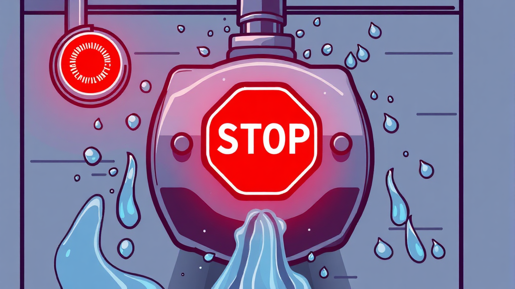 누수 발생 시 대처 요령 (illustration 스타일)