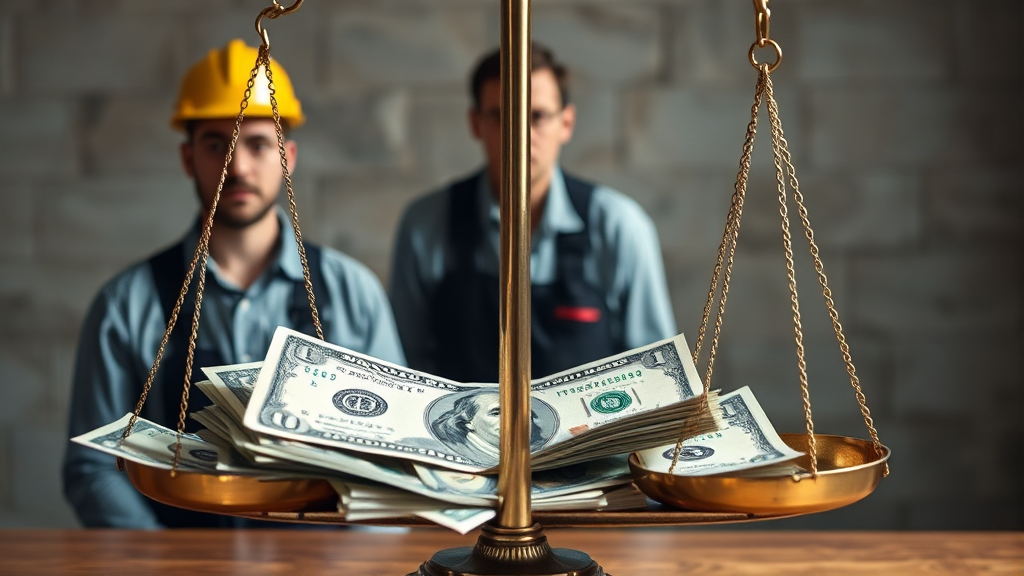 최저임금 미만 시 대처 방법 및 처벌 규정 (realistic 스타일)