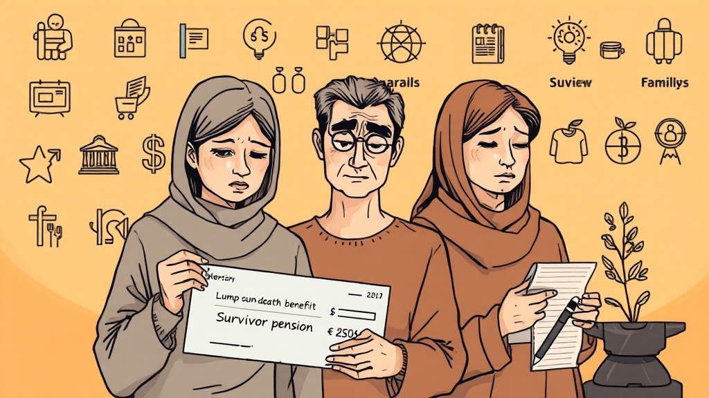 사망일시금 vs 유족연금: 어떤 차이가 있나요? (illustration 스타일)