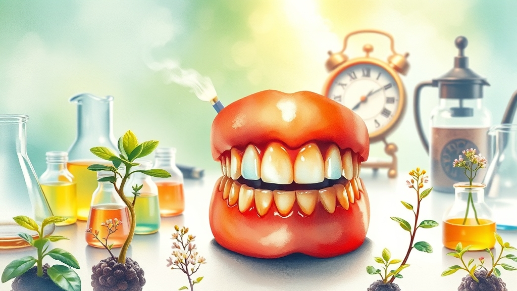 잇몸 영양제 주요 성분 파헤치기 (watercolor 스타일)