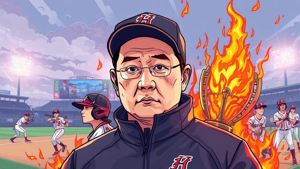 김경문 감독의 혁신 전략 (illustration 스타일)