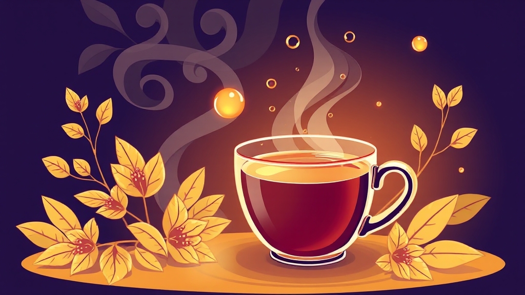 황기차 효능 (illustration 스타일)