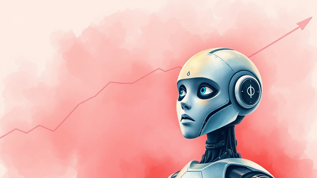 AI 로봇 관련 기업 동향 (watercolor 스타일)