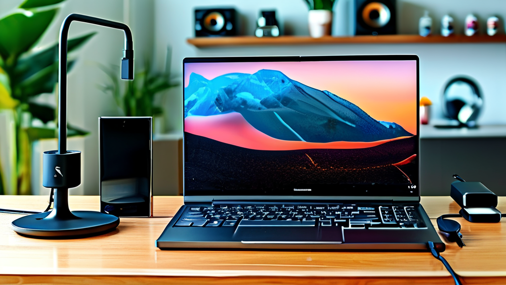 삼성 노트북 액세서리: 충전기 외 유용한 아이템 소개 (realistic 스타일)