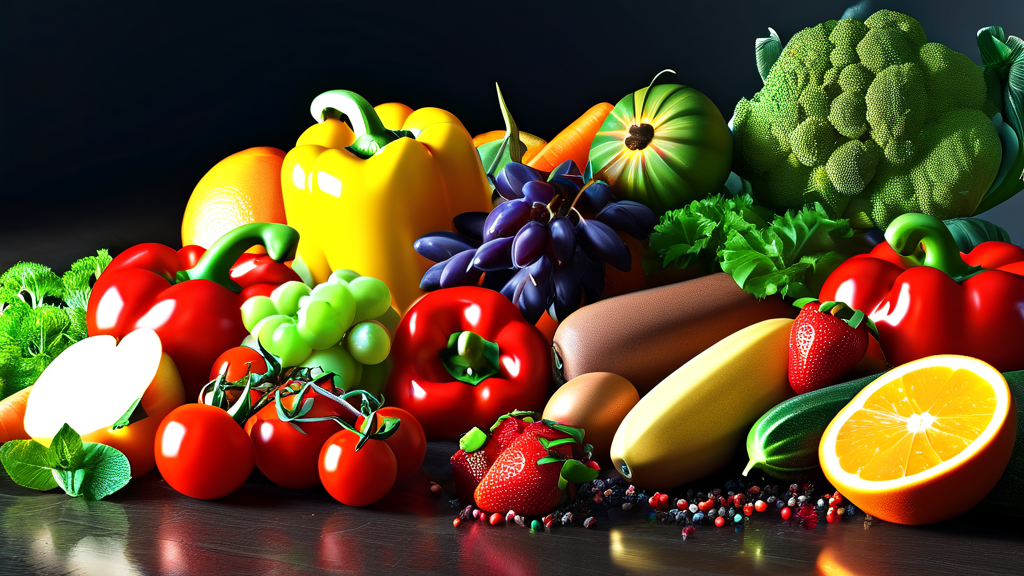 식습관 개선으로 암 위험 낮추기 (realistic 스타일)