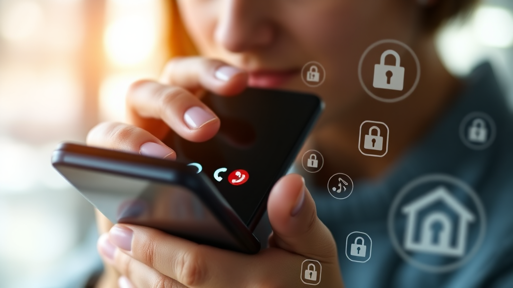 스미싱 피해 발생 시, 신속한 대처 방법 안내 (realistic 스타일)