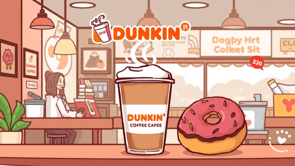 던킨 커피 메뉴 파헤치기 (cartoon 스타일)