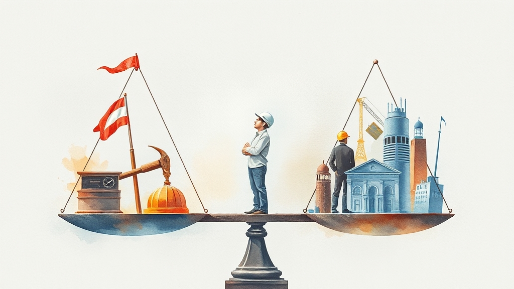 노동조합, 장점과 단점은? (watercolor 스타일)