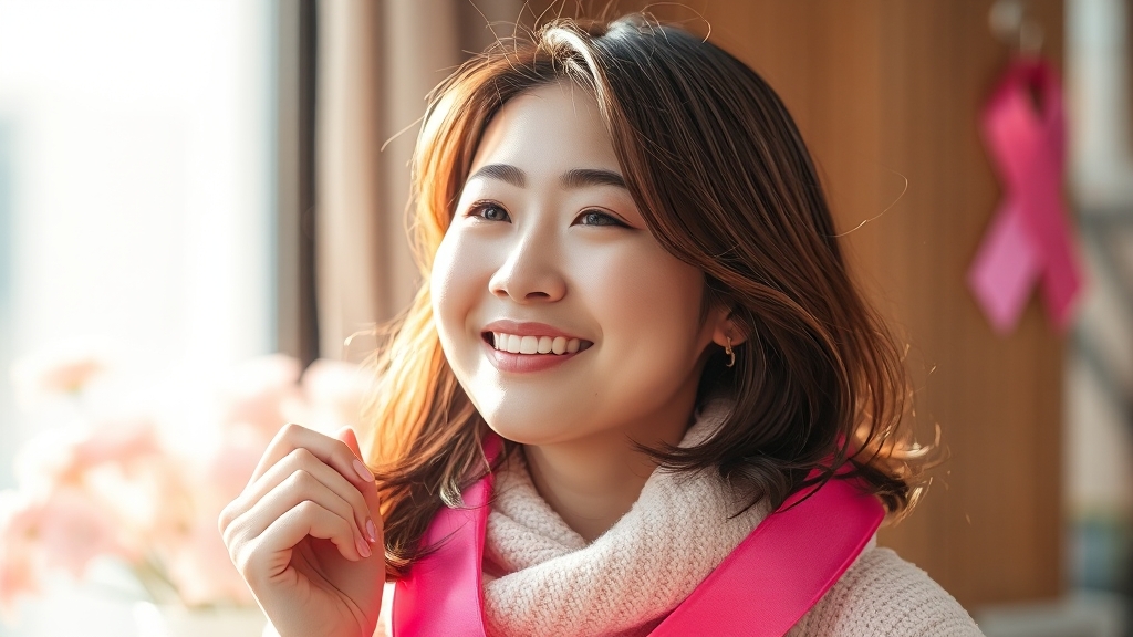 유방암 진단과 치료 과정 (realistic 스타일)