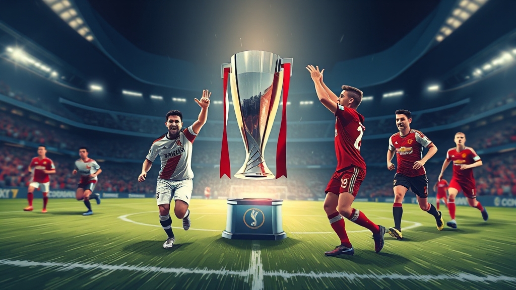 토트넘 vs 맨유, 우승 기록 비교 (illustration 스타일)