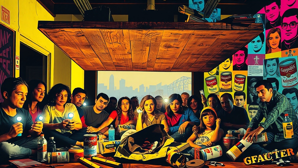 지진·쓰나미 대비 가이드 (popart 스타일)