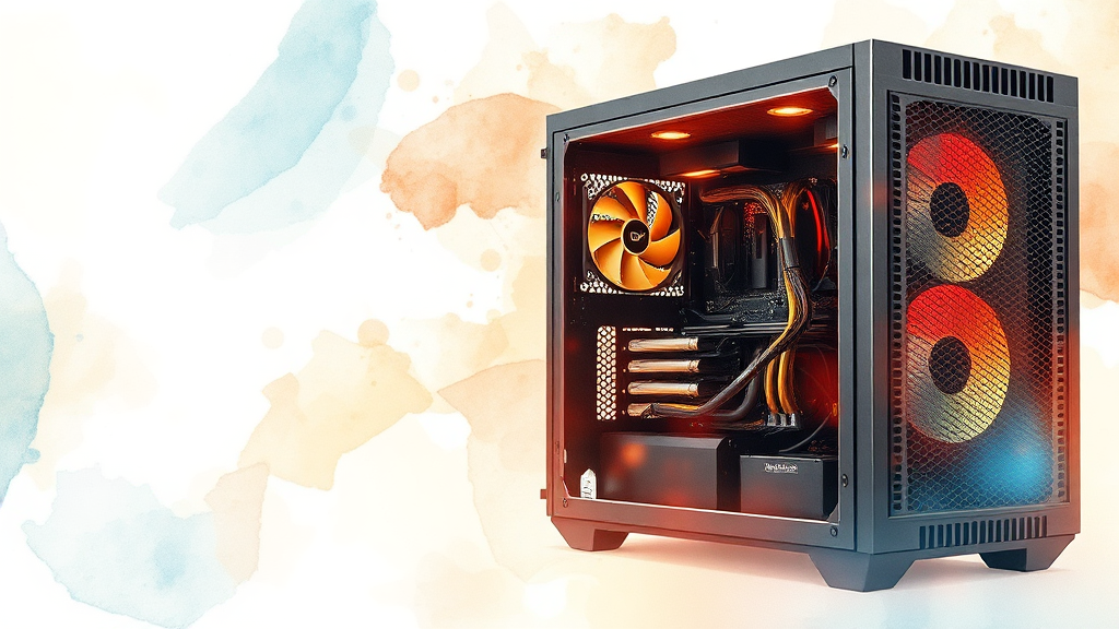 파워 서플라이 및 케이스 선택 (watercolor 스타일)