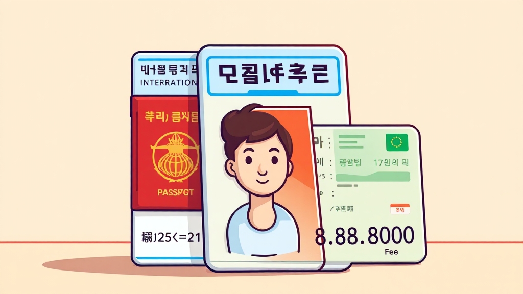 발급 조건 및 필요 서류 (cartoon 스타일)