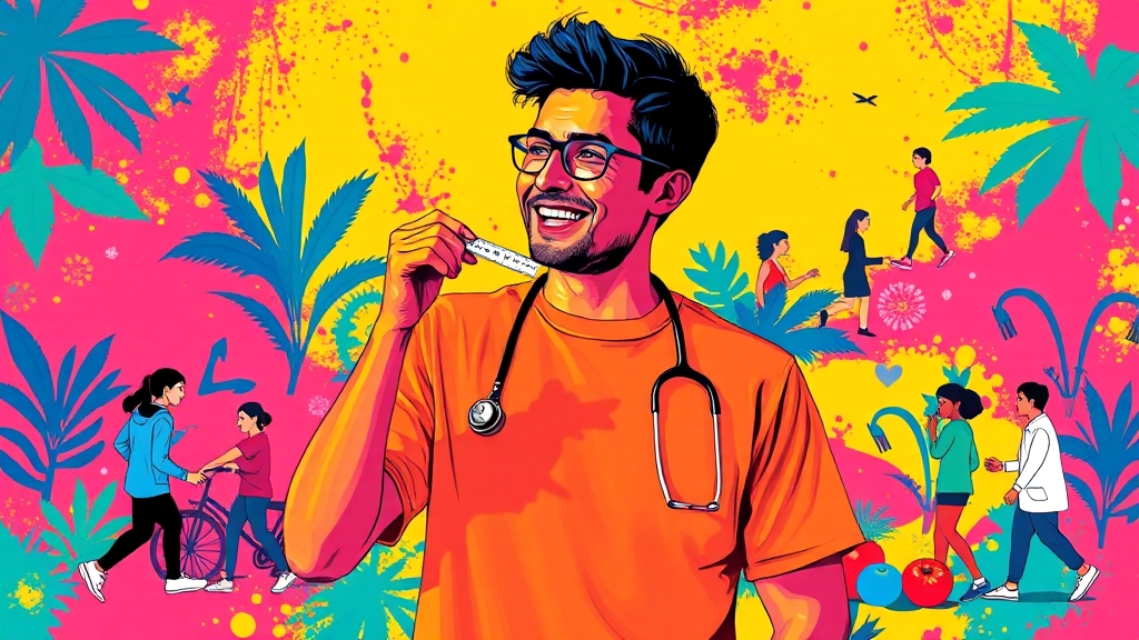 당뇨병 관리, 어떻게 해야 할까요? (popart 스타일)