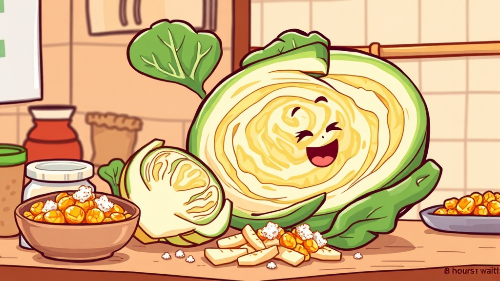 배추 절이는 방법 & 시간 (cartoon 스타일)